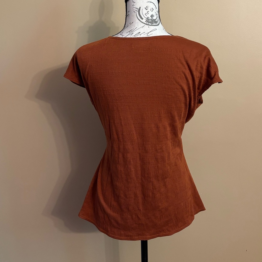 Max Studio Rutched Wrap Blouse - Picture 5 of 6